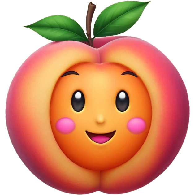 Hand peach emoji