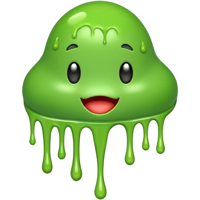 green dripping emoji