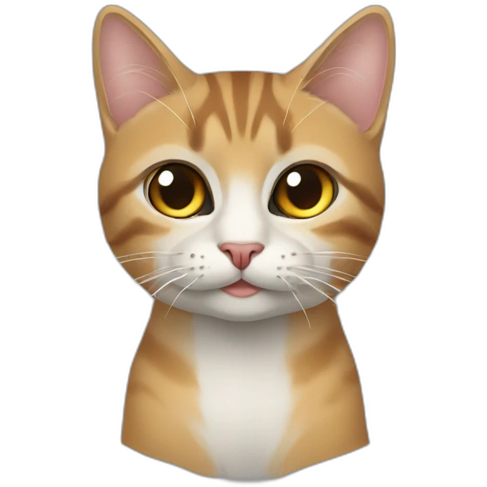Tatlı,gözleri dolmuş bir kedi emoji