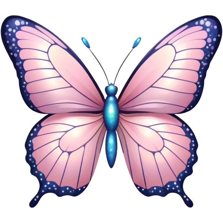 light pink butterfly with sparkles emoji