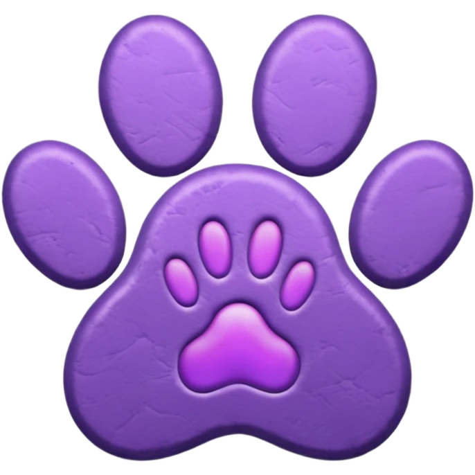 purple pawprint emoji