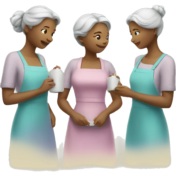 three caring women emoji