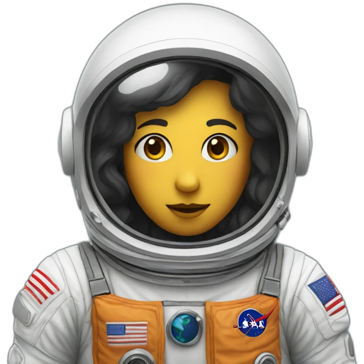 curious person in astronaut  emoji