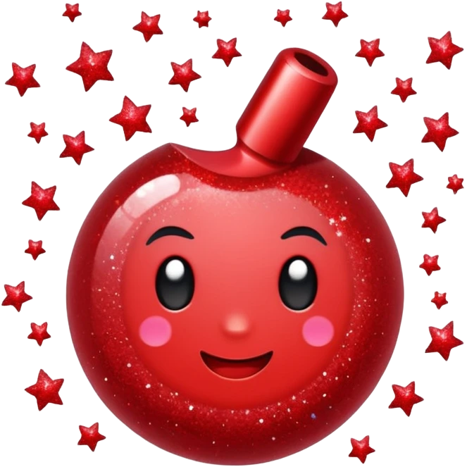 red glitter anonymous emoji