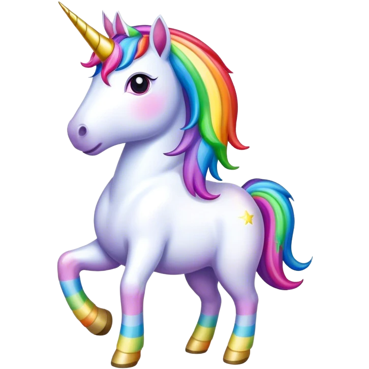 Rainbow unicorn emoji