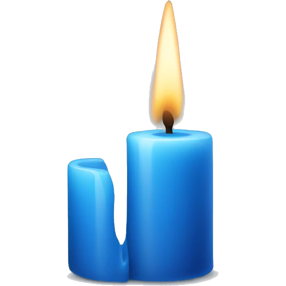 Blue candle emoji
