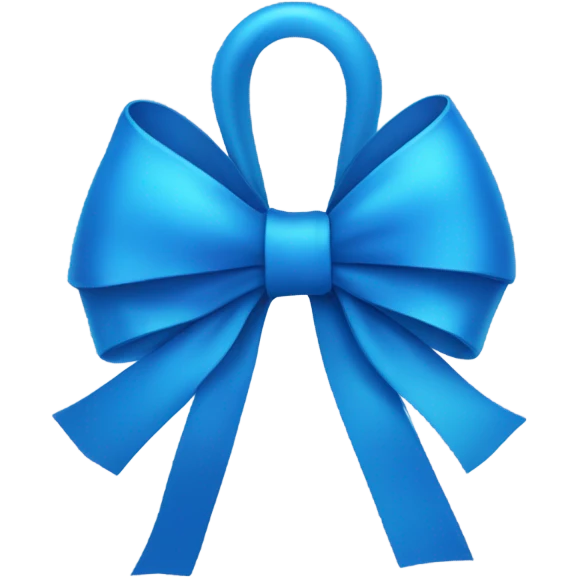 Blue bow emoji