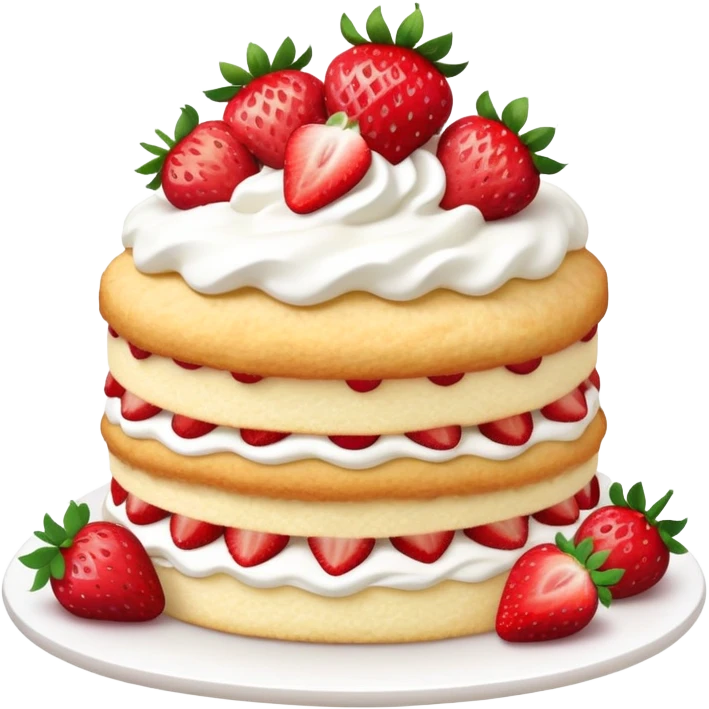 Strawberry shortcake cake emoji