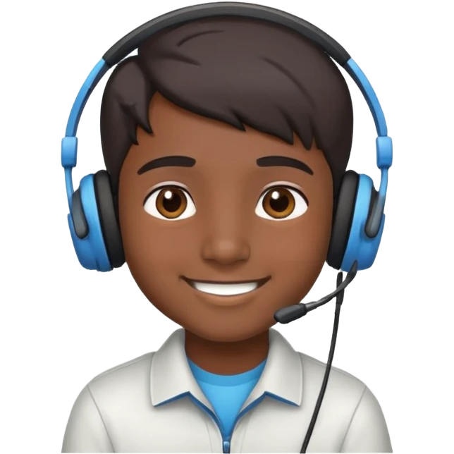 Indian young boy podcaster emoji