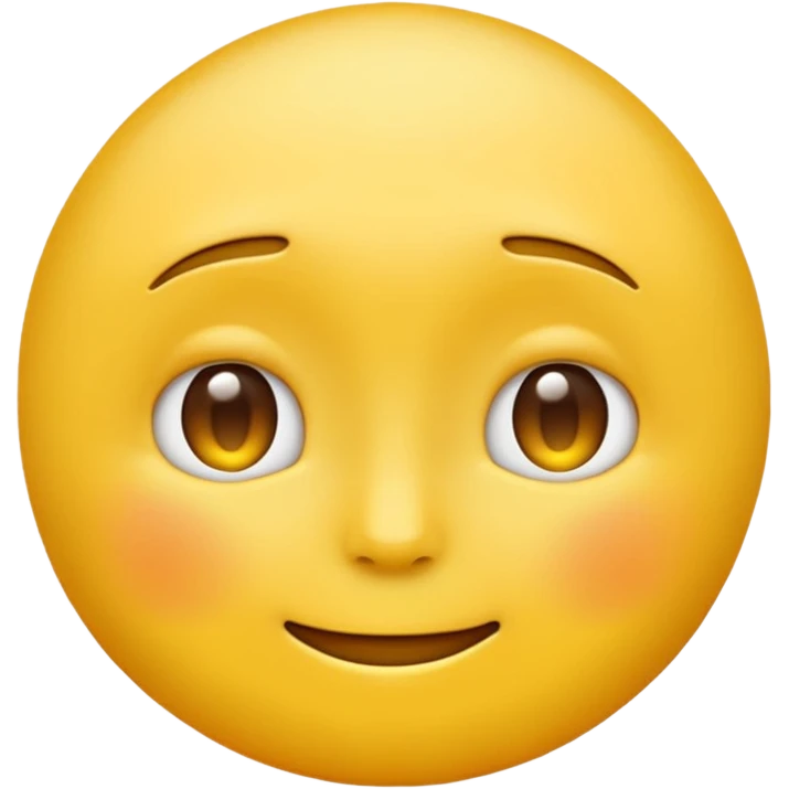 classic emoji face with faint glow surrounding it, Apple style emoji