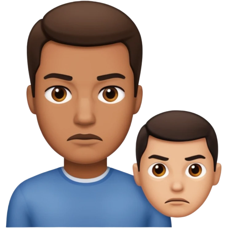 man annoyed with a man emoji