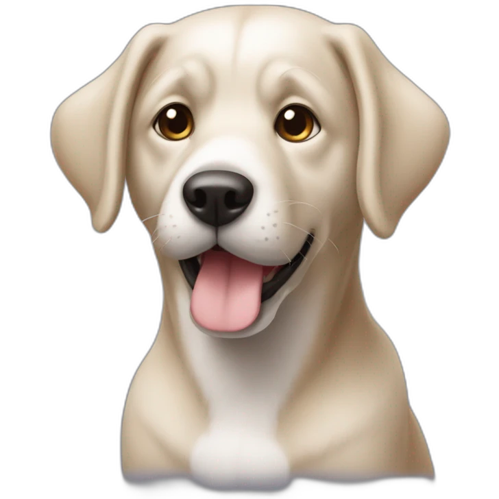 Chien sur un chat emoji