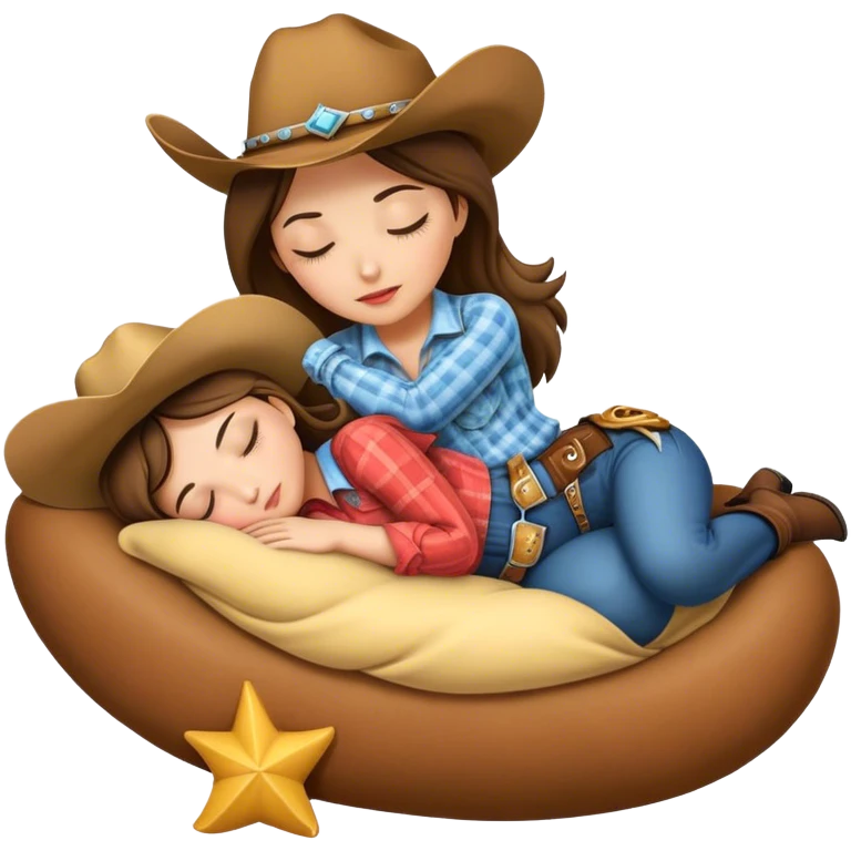 1 Cowgirl sleeping  emoji