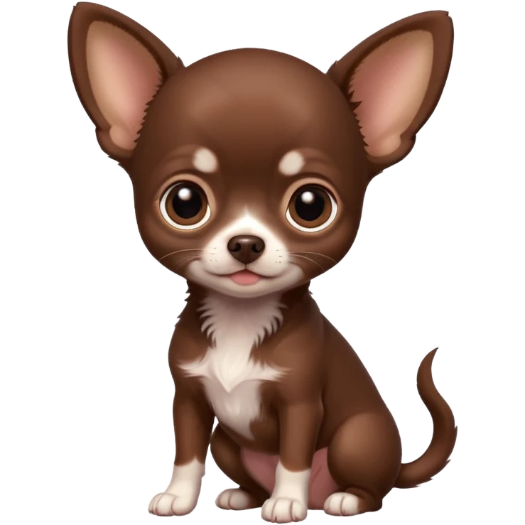 Generate an emoji of a chocolate-colored Chihuahua puppy emoji