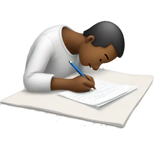 someone writing on paper emoji