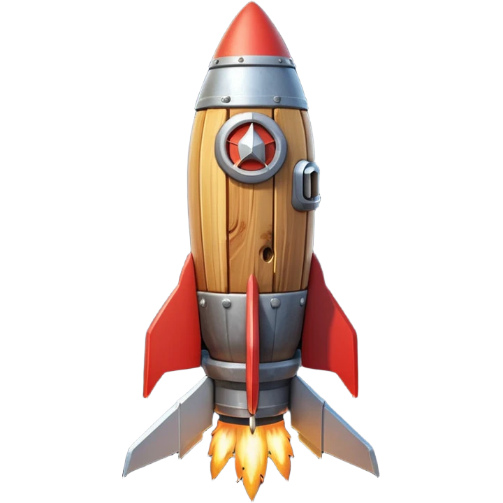 A Rocket Made Of Wood And Scrap Metal In A Clash Of Clans Aesthetic emoji