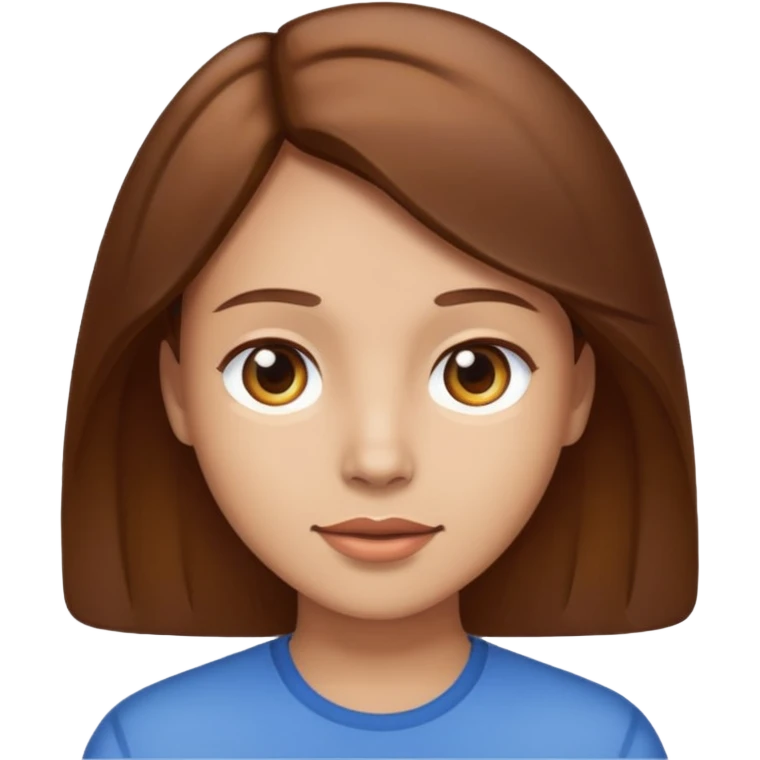 Person with hair brown  emoji