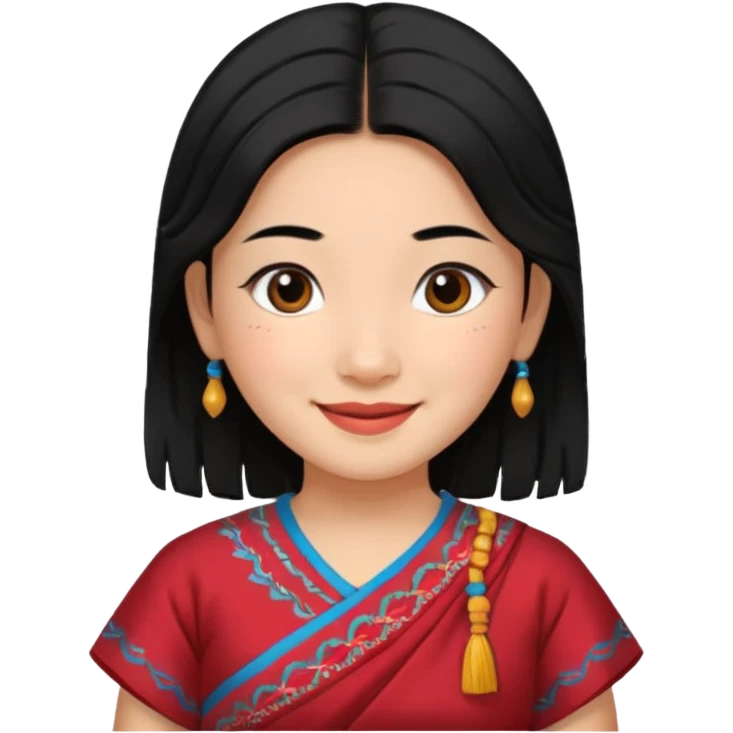 Gurung dress girl nepali emoji