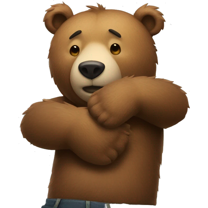Bear giving a Bear a hug emoji