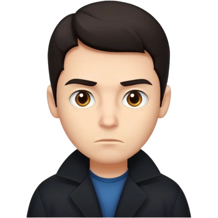 sneaky guy looking suspicious emoji