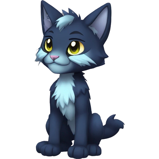 Anthro Dark Colorful Shiny Edgy Cool Shy Grumpy FurSona Feline Fakemon Full Body emoji
