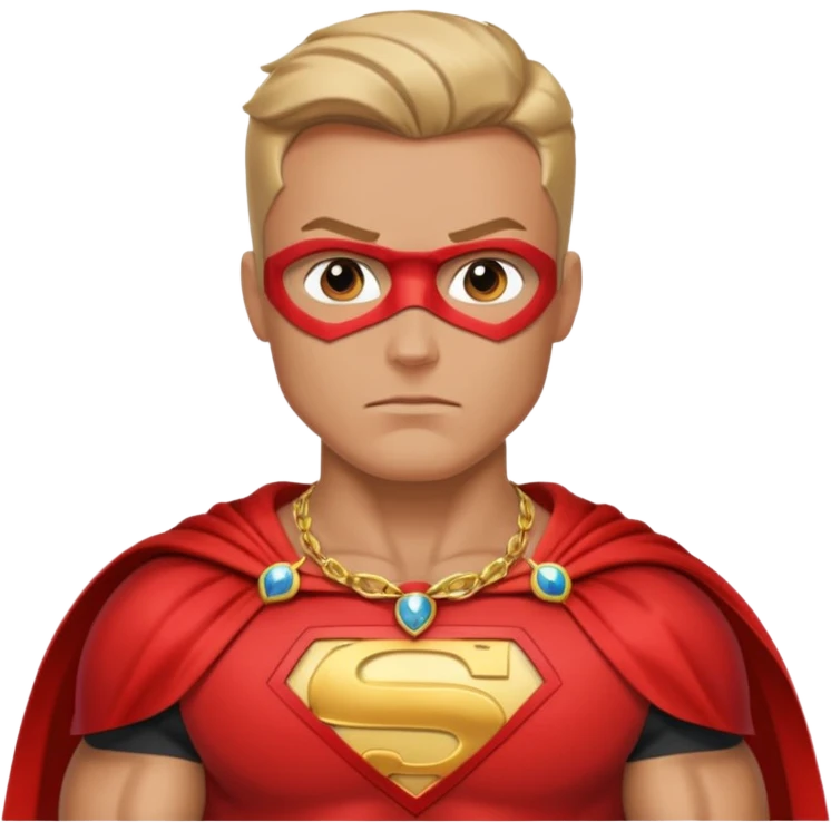 superhero with necklace emoji
