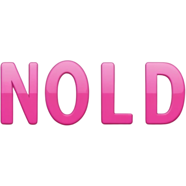 the word NO with a pink background  emoji