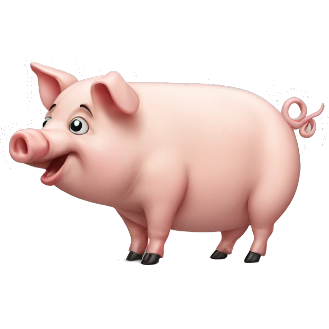 a pig peeing emoji