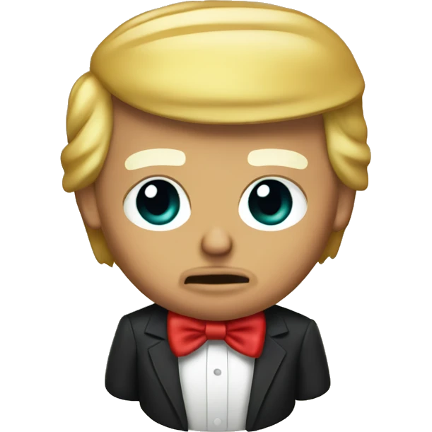 Donald trump with bow emoji