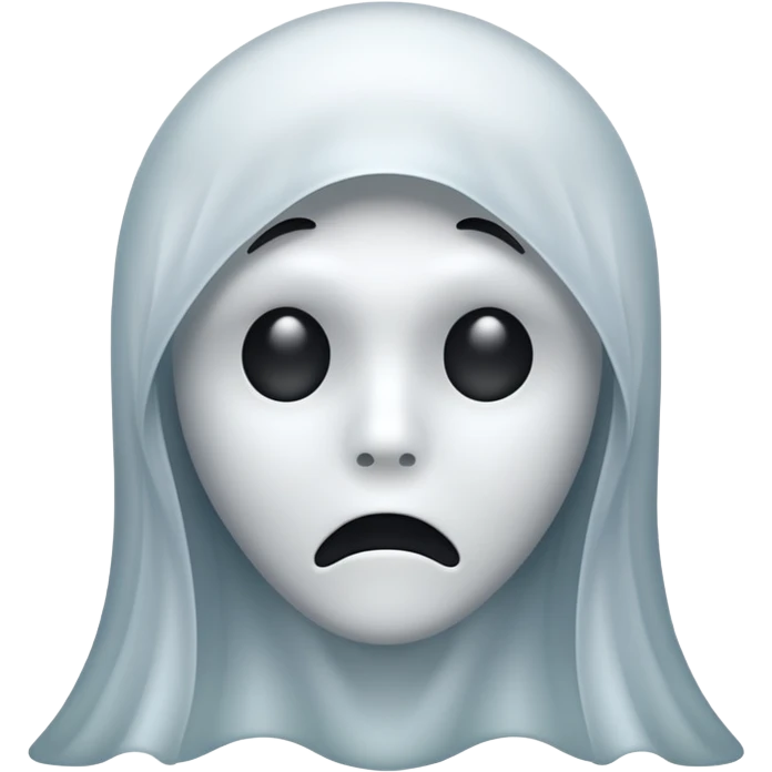 Straight face ghost  emoji