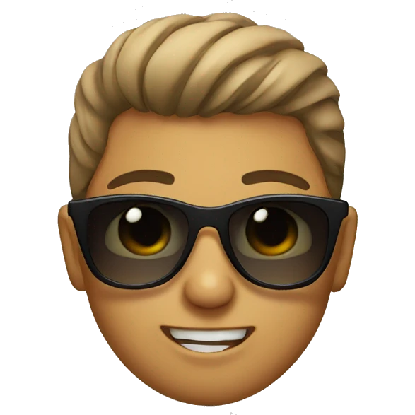 Boy with sunglases emoji