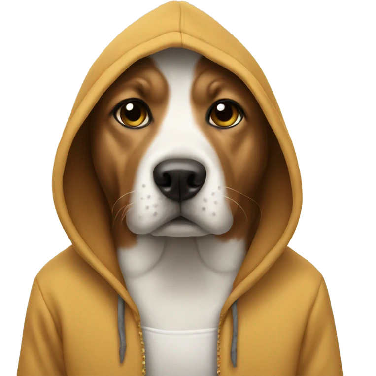 Dog in a hoodie emoji