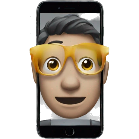 Iphone with AR effect emoji