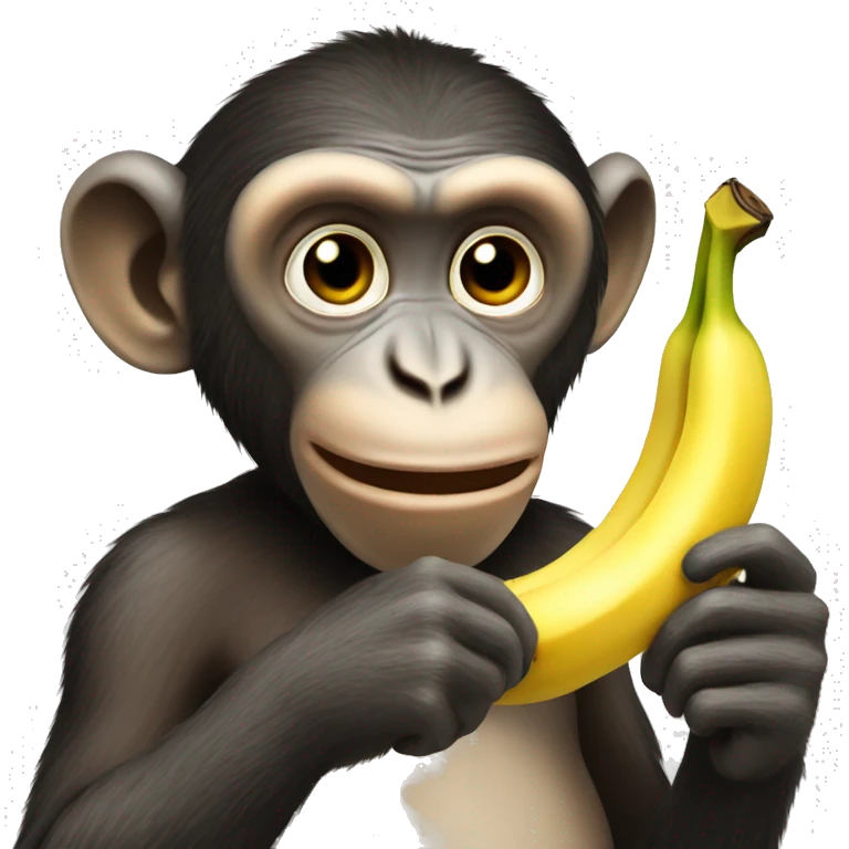 Monkey Eating banana emoji