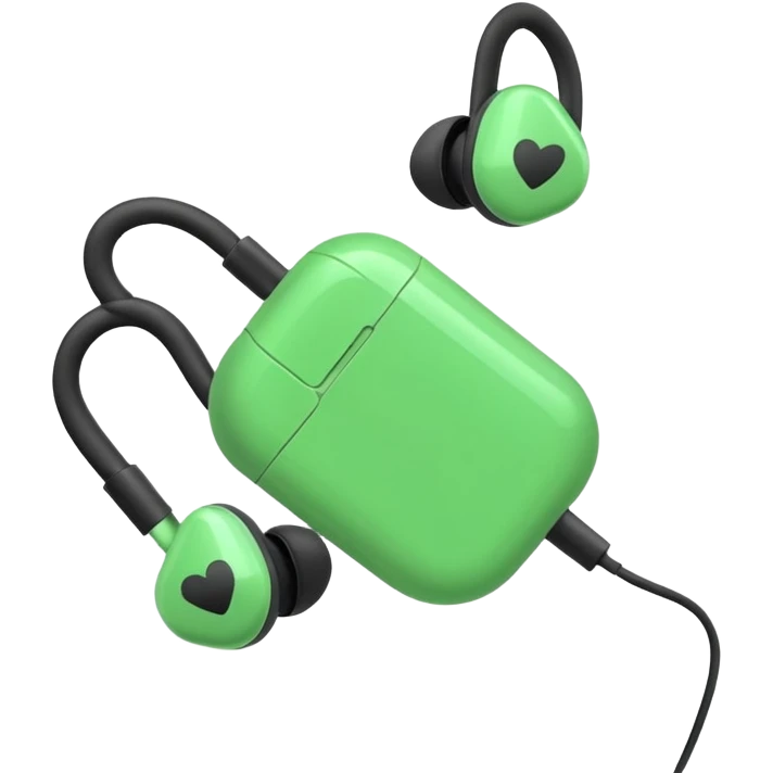 EarPods headphones with a green color emoji