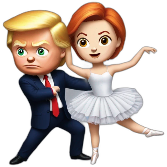 Trump and Chucky as ballet dancers emoji