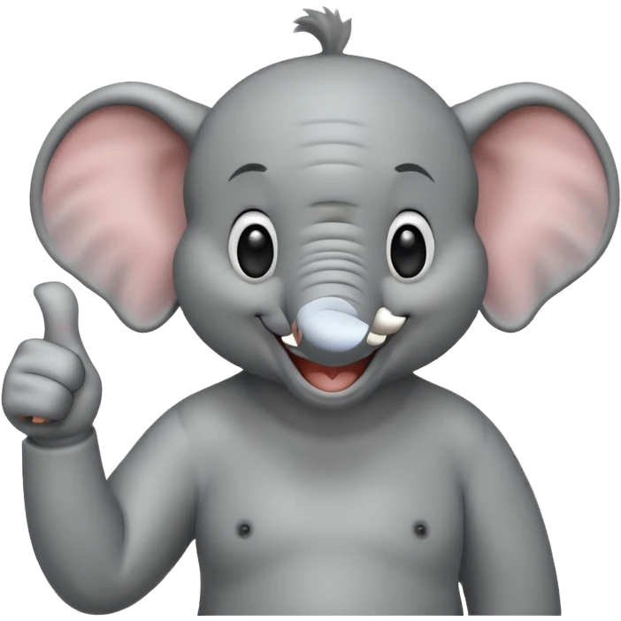 elephant thumbs up emoji