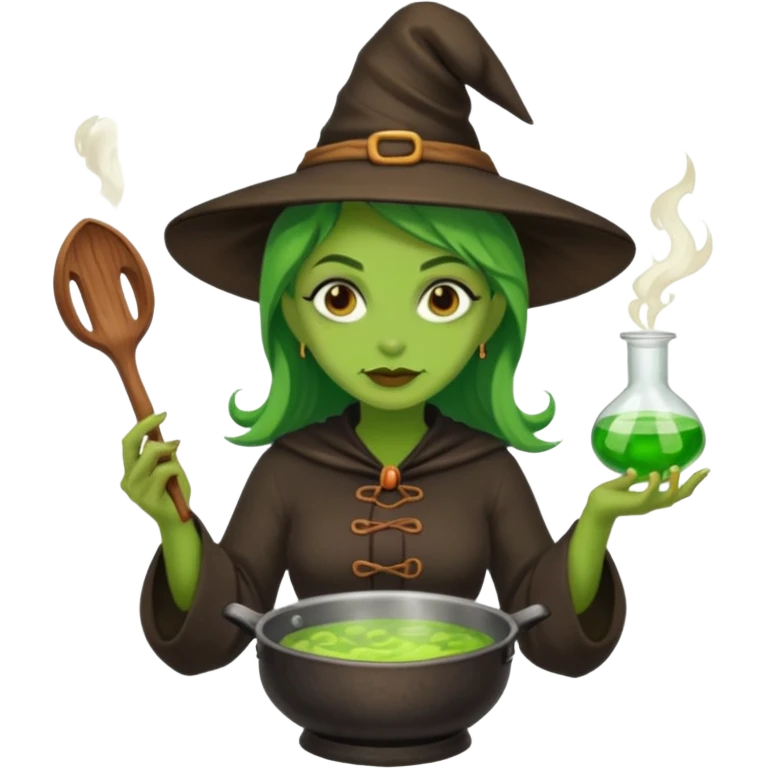 green witch cooking potion emoji