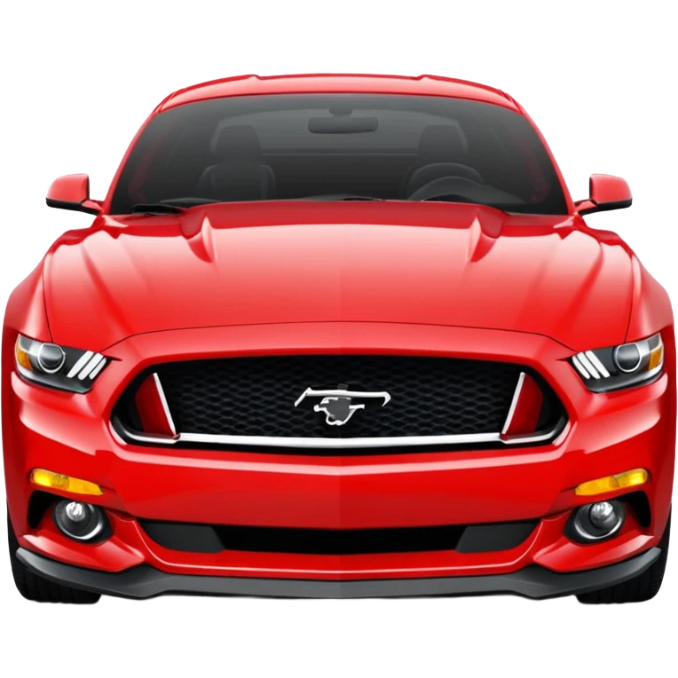 Ford Mustang perfect front view emoji