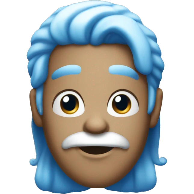 Santa whit blue hair emoji