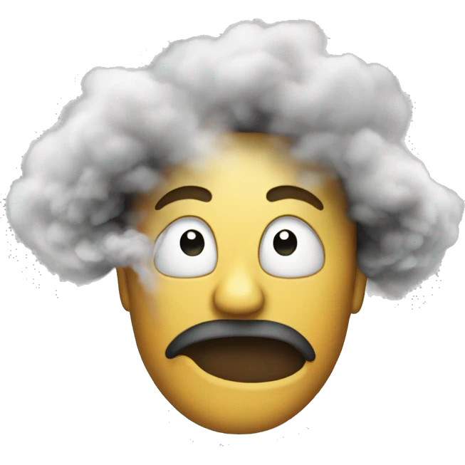 Face which is smoke emoji