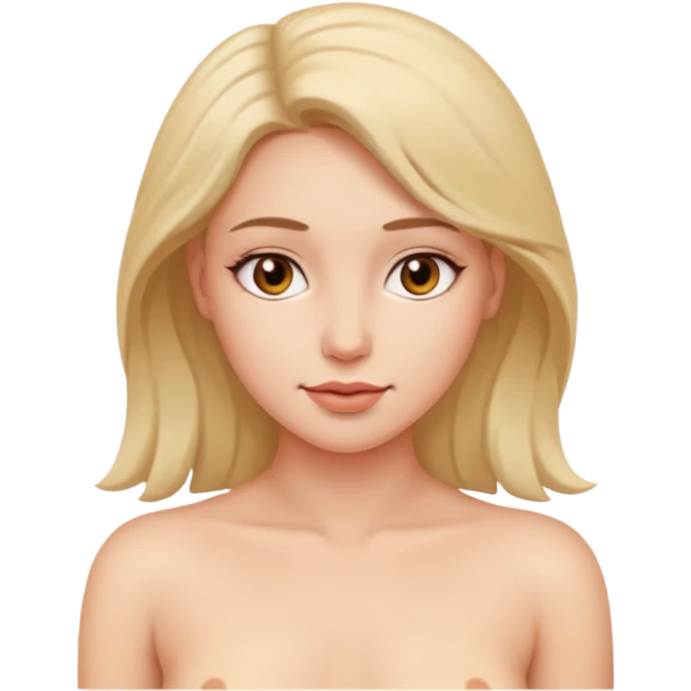 naked woman, posing emoji