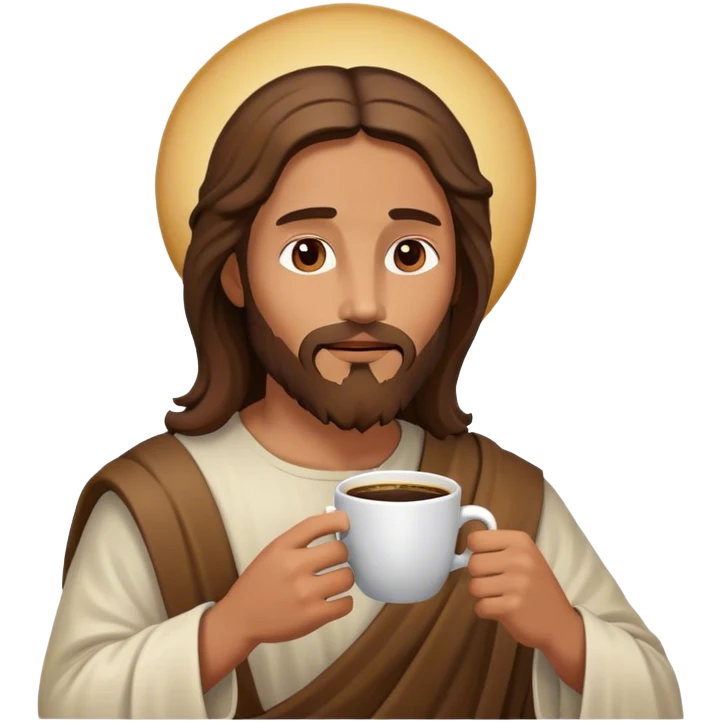 Jesus and coffee emoji