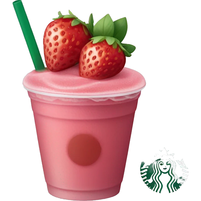strawberry lemonade açaí starbucks emoji