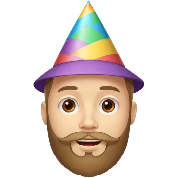 young man with a beard, happy birthday boy emoji