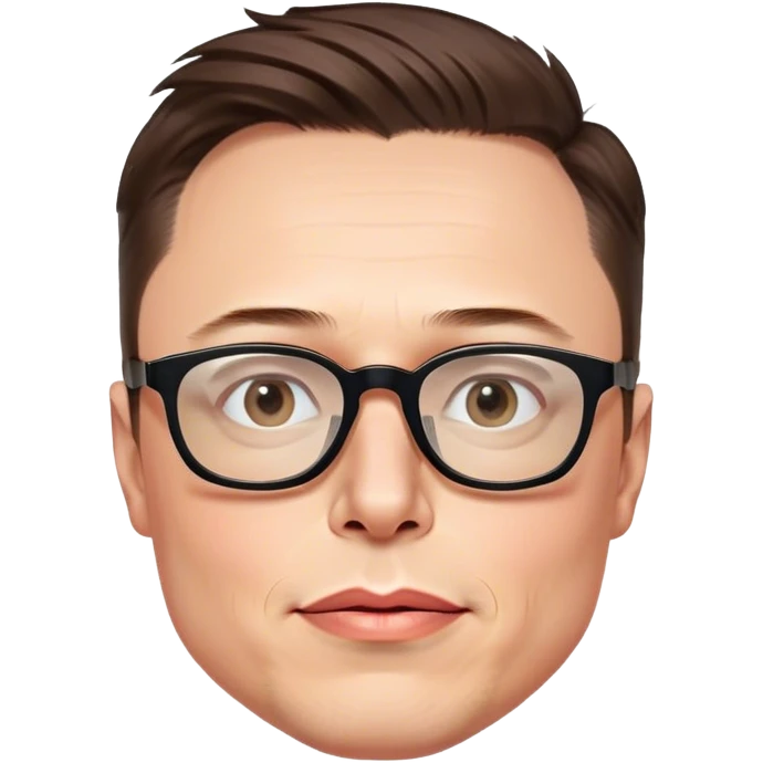 Elon Musk in stylish glasses emoji