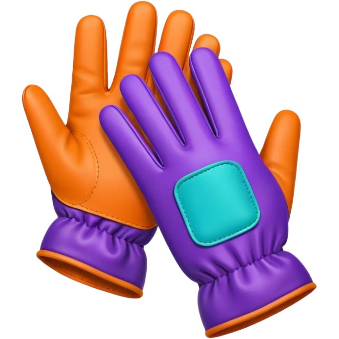 colored gloves emoji