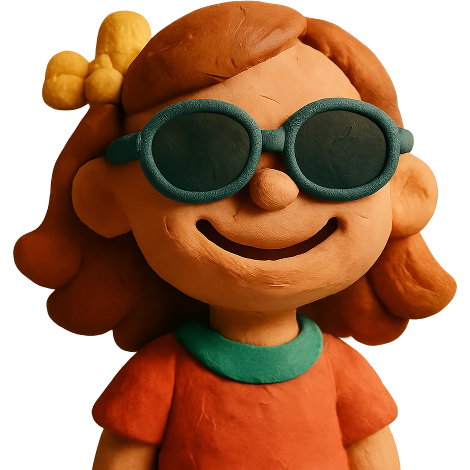girl with a big cute smile and sunglasses emoji