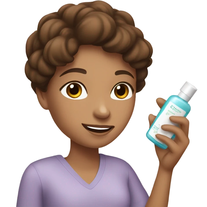 skincare brown hair emoji