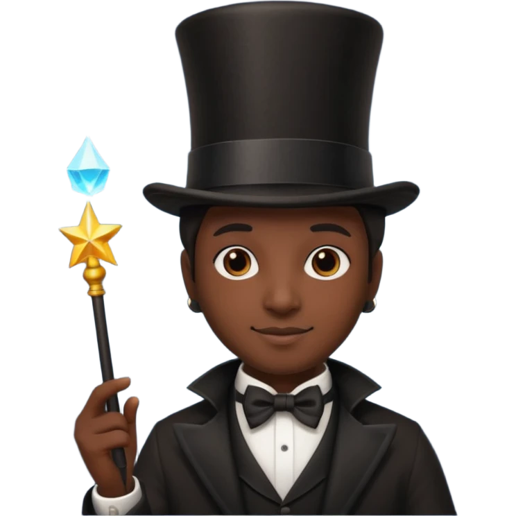 🧍🏼🎩🪄 emoji